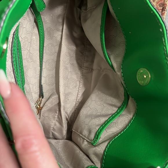 Michael Kors Green Satchel with Gold Hardware - Picture 10 of 11